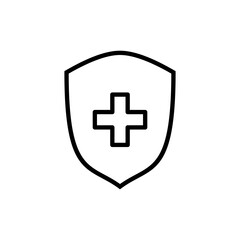 Health insurance icon vector. Insurance health document sign and symbol