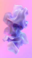 Abstract 3D Purple Wave Illustration