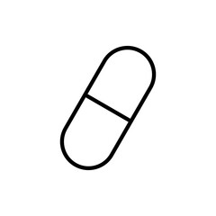 Pills icon vector. capsule icon. Drug sign and symbol