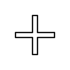 Plus icon vector. Add plus sign and symbol