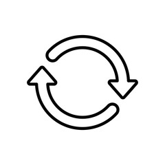 Refresh icon vector. Reload sign and symbol. Update icon.