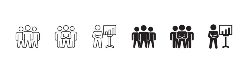 Business leadership icon. Manager icons. Icon symbol of leader, professional, mentor, motivation, teamwork, team, group, empowering, person, employee
