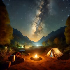 Camping Under the Milky Way