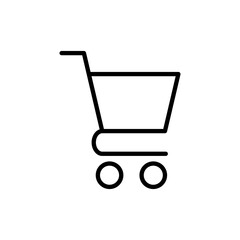 Shopping icon vector. Shopping cart sign and symbol. Trolley icon