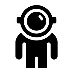 Stylish Astronaut Vector Icon Perfect for Cosmic-Themed Designs