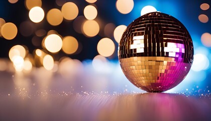 Fototapeta premium Disco Ball with Bokeh Lights