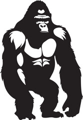 Animal silhouette gorilla