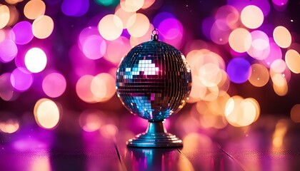 Fototapeta premium Disco Ball with Bokeh Lights