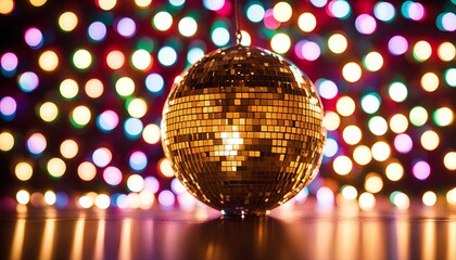 Fototapeta premium Disco Ball With Colorful Lights