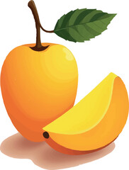 illustration of an fruit with leaves