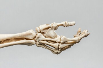 detailed arm skull for science needs, side view, biology and human anatomy science materials