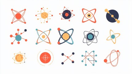 Atomic Structure Vector with Protons and Neutrons for Science Education
