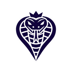Obraz premium modern style viper snake head logo.