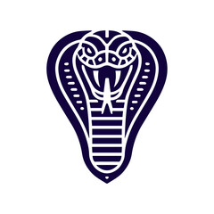 modern style viper snake head logo.