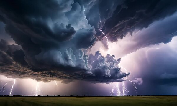 Spectacular Lightning Storm over Plains