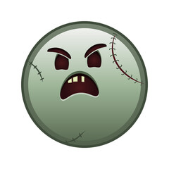 Angry face Large size of zombie halloween emoji