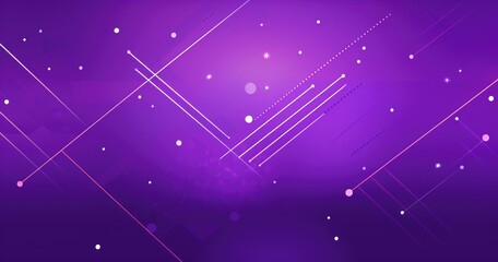 Fototapeta premium Abstract purple background with geometric lines and dots for digital design.