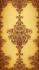 Intricate floral damask pattern on rich textured background, art,floral,brocade