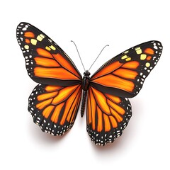 Fototapeta premium Monarch butterfly close-up in nature macro photography vibrant colors