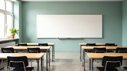 Empty classroom with whiteboard new image 