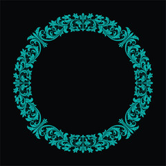 frame engraved floral vector element decoration