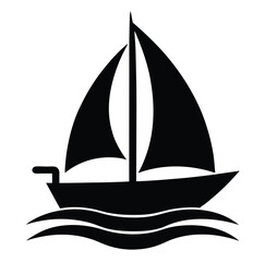 Silhouette Sailboat on Calm Water at Sunset