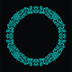 frame engraved floral vector element decoration