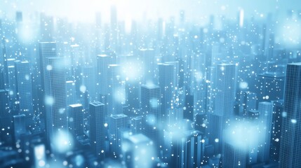 Futuristic Minimalist Cityscape with Soft Light Effects