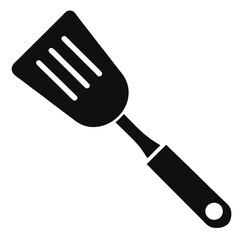 Black Silhouette Spatula Flat Blade Icon