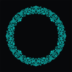 frame engraved floral vector element decoration
