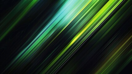 Abstract image featuring dynamic green and blue diagonal lines on a dark background.