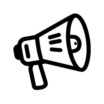 megaphone icon on white background, megaphone, megafono, megafone, megafon  
