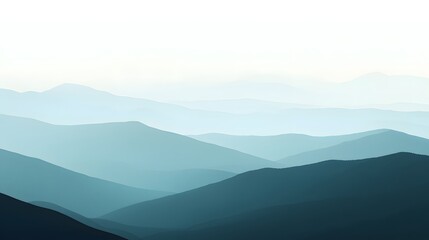 Serene Blue Mountains Distant Horizons Peaceful Landscape