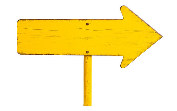 Naklejki yellow wooden signpost guide board, arrow shaped street sign board, cutout png