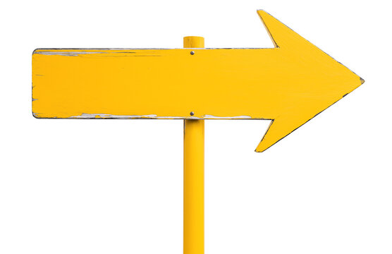 yellow wooden signpost guide board, arrow shaped street sign board, cutout png