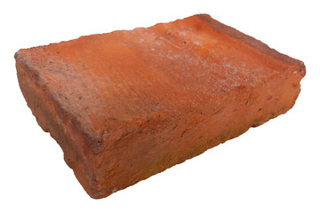 Single Red Brick Isolated on Transparent Background