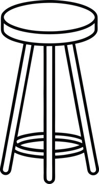 recommend clip art:  bar stool icon vector line art