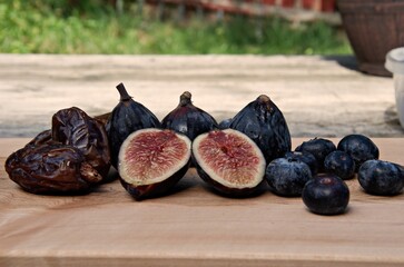fresh figs on a table