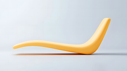 Seat Passengers Airplane Ergonomics. Stylish yellow design object on a neutral background
