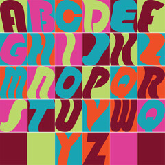 Colorful Alphabet Typography Graphic