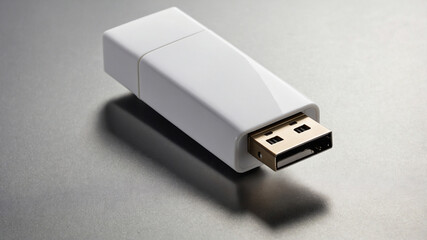 White USB flash drive with a blank body