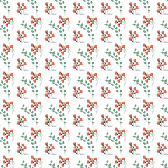 Happy decor with little flowers and heart symbols.