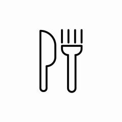 cutlery fork knife icon sign vector