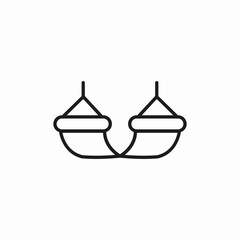 hammock sleep icon sign vector