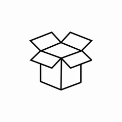 open box package icon sign vector