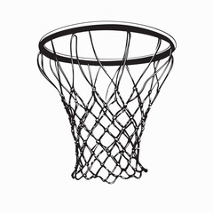 Basketball hoop image vector. Basketball hoop black color only image vector isolated on white background. © Istianah
