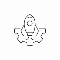 project launch settings icon sign vector