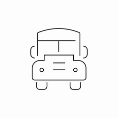 school bus vehicle icon sign vector