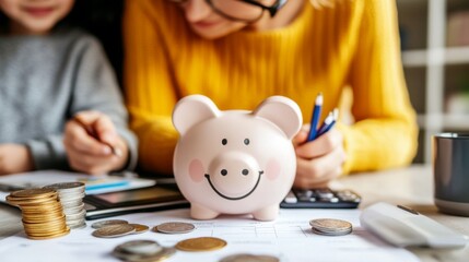 Teaching Children Basics of Budgeting in Bright Room