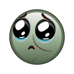 Face with pleading eyes Large size of zombie halloween emoji